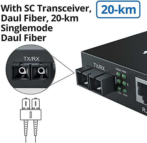 1649535285 885 2 Pack Convertidor de Medios Gigabit Ethernet Built in 1Gb Monomodo