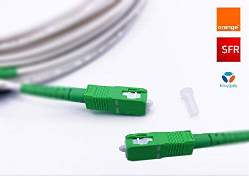 Elfcam Fibra óptica Cable SC/APC a SC/APC monomodo simplex 9/125µm LSZH, Blanco/Verde (10M) 12 1649558624 126 Elfcam Fibra optica Cable SCAPC a SCAPC monomodo simplex 9125µm