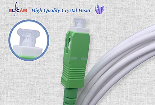Elfcam Fibra óptica Cable SC/APC a SC/APC monomodo simplex 9/125µm LSZH, Blanco/Verde (10M) 14 1649558624 189 Elfcam Fibra optica Cable SCAPC a SCAPC monomodo simplex 9125µm
