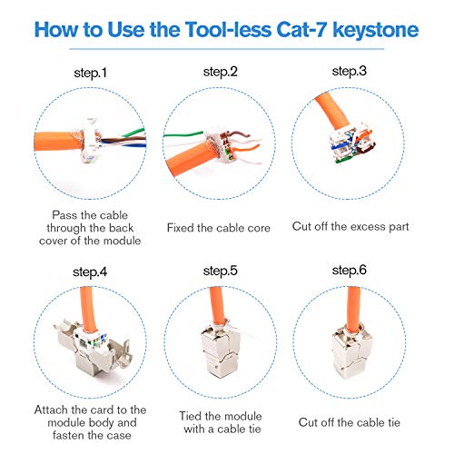1649634728 503 5 Pcs Cat7 Keystone Jack Cat 7 RJ45 modulo FTP