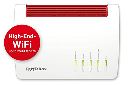AVM Fritz!Box 7590 International - Modem Router 4x4 WiFi AC con MU-MIMO (1733 Mbps en 5 GHz y 800 Mbps en 2,4 GHz), Mesh, VDSL, ADSL2+, 1 x WAN Gigabit, 4 x LAN Gigabit, Interfaz en Español 11 1649716900 55 AVM FritzBox 7590 International Modem Router 4x4 WiFi AC