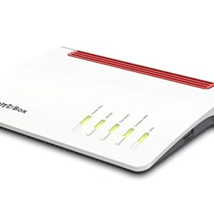 AVM Fritz!Box 7590 International - Modem Router 4x4 WiFi AC con MU-MIMO (1733 Mbps en 5 GHz y 800 Mbps en 2,4 GHz), Mesh, VDSL, ADSL2+, 1 x WAN Gigabit, 4 x LAN Gigabit, Interfaz en Español