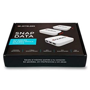 ACTELSER Kit Duplex de Fibra Óptica Plástica Snap Data (70 Metros)