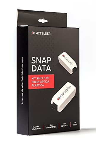 ACTELSER Kit Single Snap Data de Fibra Optica Plastica30 Metros