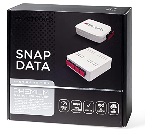 ACTESLER Kit Premium Snap Data de Fibra Optica Plastica 100