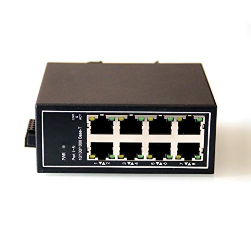 WIWAV WDH-8GT-DC 10/100/1000Mbps Switches Ethernet industriales Gigabit de 8 Puertos no administrados con riel DIN/Montaje en Pared (Certificación UL, sin Ventilador, -30°C ~ 75°C) 9 WIWAV WDH 8GT DC 101001000Mbps Switches Ethernet industriales Gigabit de 8 Puertos