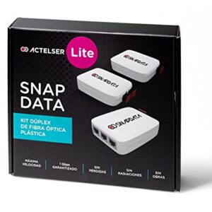 ACTELSER Kit Dúplex Lite de Fibra Óptica Plástica Snap Data (40 Metros)