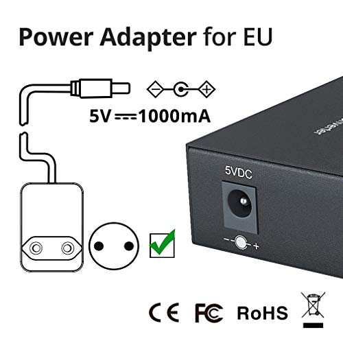 1649535286 877 2 Pack Convertidor de Medios Gigabit Ethernet Built in 1Gb Monomodo