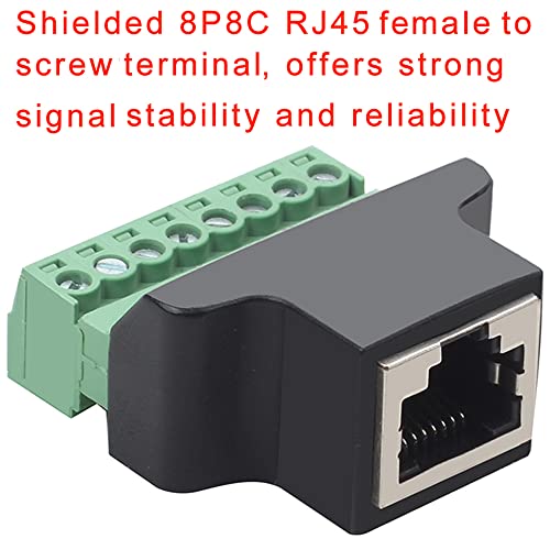 Greluma 1 pieza terminal RJ45 Scew, RJ45 8p8c hembra a terminal AV de 8 pines Adaptador de tornillo Convertidor Enchufe de bloque para CCTV, Cat5, Cat6, DVR 8 1649638605 675 Greluma 1 pieza terminal RJ45 Scew RJ45 8p8c hembra a