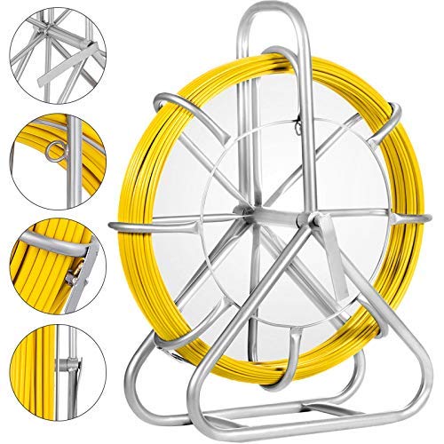 VEVOR Cable de Fibra de Vidrio 6 mm x 130 m, Rodillo de Conducto de Cinta 6 mm x 130 m, Cable de Alambre de Fibra de Vidrio, Continuo Funcionamiento de Alambre de Tracción, para Electricidad 19 1649688233 145 VEVOR Cable de Fibra de Vidrio 6 mm x 130