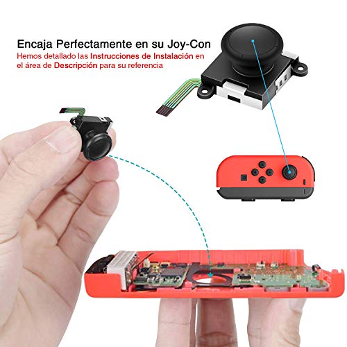 6amLifestyle 2 Recambios de Joystick Analógico 3D para Joycons Nintendo Switch Joysticks Compatibles con JoyCon Derecho e Izquierdo con Herramientas de Reparación Profesional (25 Piezas) 11 1649721006 604 6amLifestyle 2 Recambios de Joystick Analogico 3D para Joycons Nintendo