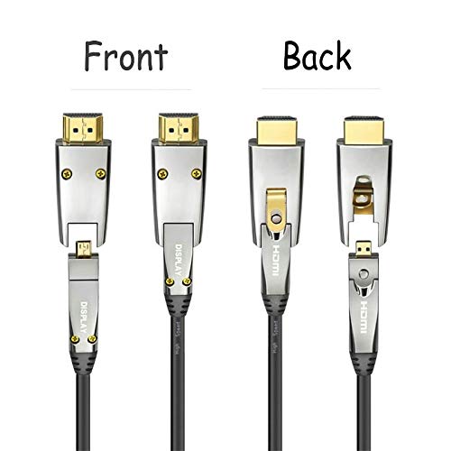 Jeirdus. Cable de fibra óptica HDMI AOC de 18 Gbps, de alta velocidad 4K 60 Hz, con conectores micro y HDMI estándar, fácil de cablear 11 1649740692 455 Jeirdus Cable de fibra optica HDMI AOC de 18 Gbps