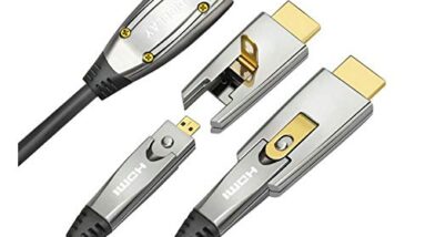 Jeirdus. Cable de fibra óptica HDMI AOC de 18 Gbps, de alta velocidad 4K 60 Hz, con conectores micro y HDMI estándar, fácil de cablear