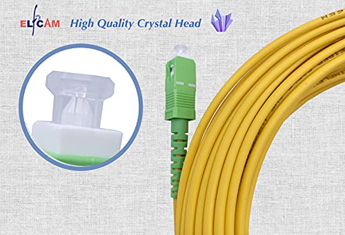 Elfcam Fibra óptica cable SC/APC a SC/APC monomodo simplex 9/125, Compatible con Orange, Movistar, Vodafone y Jazztel 14 1649771133 886 Elfcam Fibra optica cable SCAPC a SCAPC monomodo simplex 9125