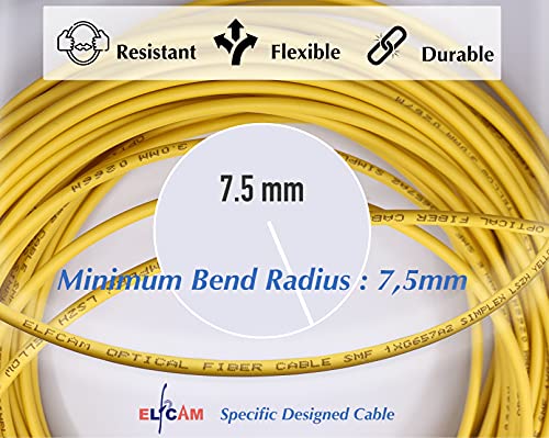 Elfcam Fibra óptica cable SC/APC a SC/APC monomodo simplex 9/125, Compatible con Orange, Movistar, Vodafone y Jazztel 15 1649771134 715 Elfcam Fibra optica cable SCAPC a SCAPC monomodo simplex 9125