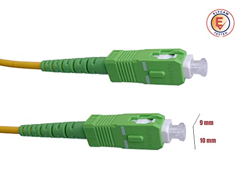 Elfcam Fibra óptica cable SC/APC a SC/APC monomodo simplex 9/125, Compatible con Orange, Movistar, Vodafone y Jazztel 16 1649771134 980 Elfcam Fibra optica cable SCAPC a SCAPC monomodo simplex 9125