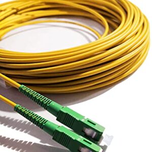 Elfcam Fibra óptica cable SC/APC a SC/APC monomodo simplex 9/125, Compatible con Orange, Movistar, Vodafone y Jazztel