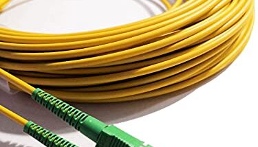 Elfcam Fibra óptica cable SC/APC a SC/APC monomodo simplex 9/125, Compatible con Orange, Movistar, Vodafone y Jazztel