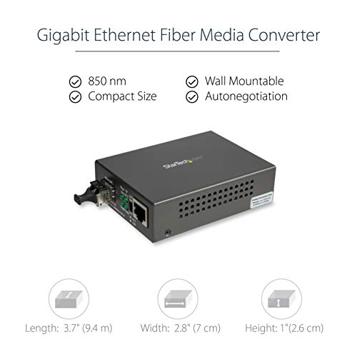1649792428 367 StarTechcom Conversor Compacto de Medios Ethernet Gigabit a Fibra Multimodo