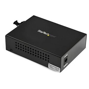 StarTech.com Conversor Compacto de Medios Ethernet Gigabit a Fibra Multimodo LC, 550 m, Con transceptor MM SFP (MCM1110MMLC)