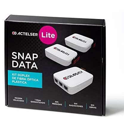 ACTELSER Kit Dúplex Lite de Fibra Óptica Plástica Snap Data (70 Metros)