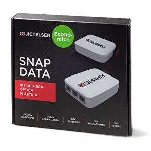 ACTELSER Kit Básico economico de Fibra Óptica Plástica Snap Data (50 Metros)