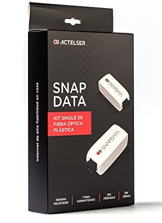 ACTELSER Kit Single Snap Data de Fibra Optica Plastica (50 Metros)