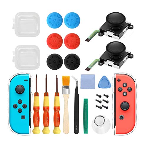 6amLifestyle 2 Recambios de Joystick Analógico 3D para Joycons Nintendo Switch Joysticks Compatibles con JoyCon Derecho e Izquierdo con Herramientas de Reparación Profesional (25 Piezas) 9 6amLifestyle 2 Recambios de Joystick Analogico 3D para Joycons Nintendo