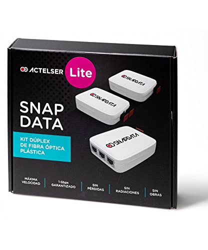 ACTELSER Kit Duplex Lite de Fibra Optica Plastica Snap Data