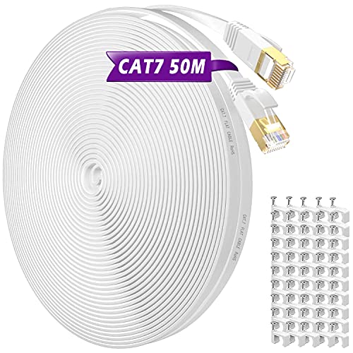 Cable Ethernet 50 Metros Cable de Red Plano Latiguillo Rj45