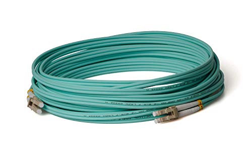 Cable de fibra óptica LWL, 20 m, OM3 LC a LC macho, cable de conexión dúplex 50/125, cable de fibra óptica, 20 metros 8 Cable de fibra optica LWL 20 m OM3 LC a