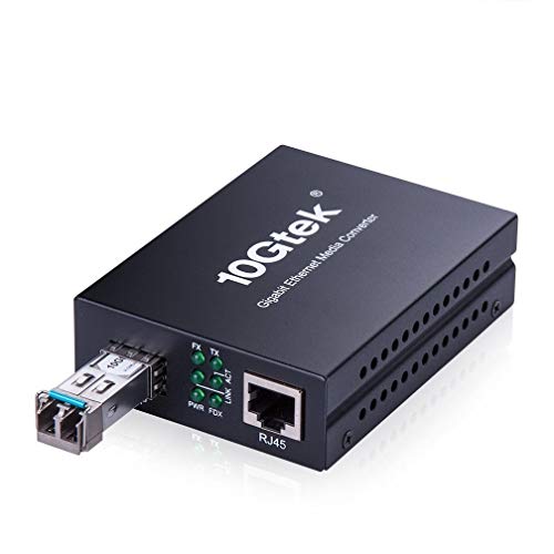 Convertidor de Medios Gigabit Ethernet con 1Gb Monomodo LC SFP, 10/100/1000M RJ45 a 1000Base-LX, hasta 20km, European Power Adapter 8 Convertidor de Medios Gigabit Ethernet con 1Gb Monomodo LC SFP