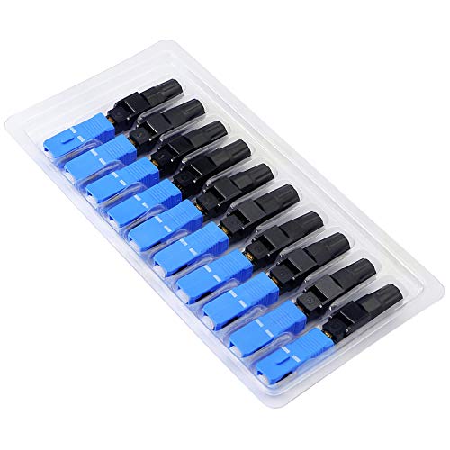 Honglei Conector rápido de Fibra SC/UPC (APC) -C Adaptador de Conector rápido de Fibra óptica para FTTH ODF CATV-10PCS 9 Honglei Conector rapido de Fibra SCUPC APC C Adaptador de