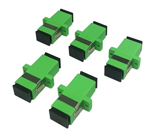 cerrxian SC monomodo Hembra de Adaptador de Cable de Fibra óptica SC a SC Hembra acoplador APC Simplex Solo Modo de Fibra óptica Adaptador de Conector con Panel de Pantalla Plana (5 Unidades) 9 cerrxian SC monomodo Hembra de Adaptador de Cable de Fibra